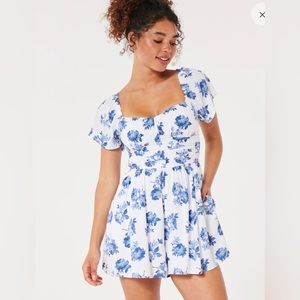 Ruched bodice sweetheart romper